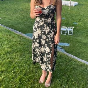 Green floral abercrombie dress